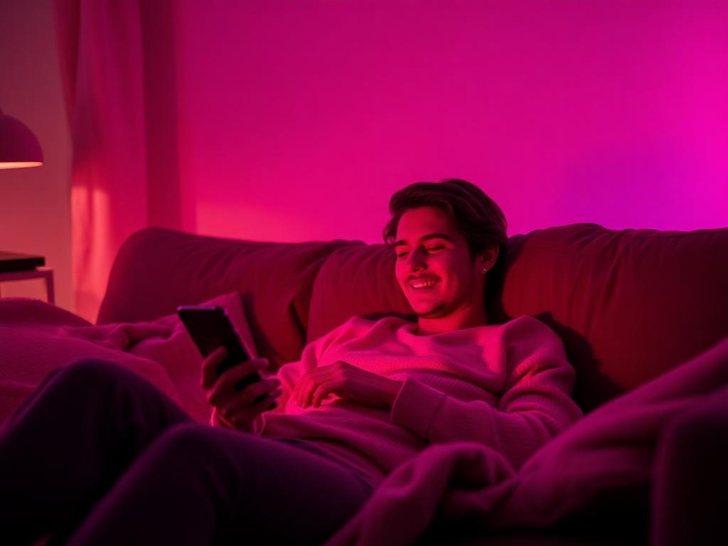 Spicychat member relaxing at home